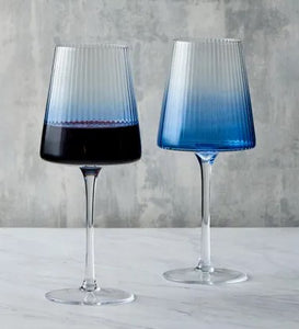 Empire Blue Wine Glasses set of 2