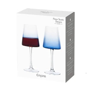 Empire Blue Wine Glasses set of 2