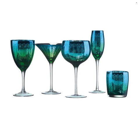 Peacock Champagne Flute