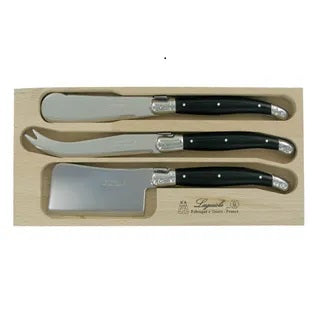 VERDIER CHEESE SET BLACK or IVORY 3PC