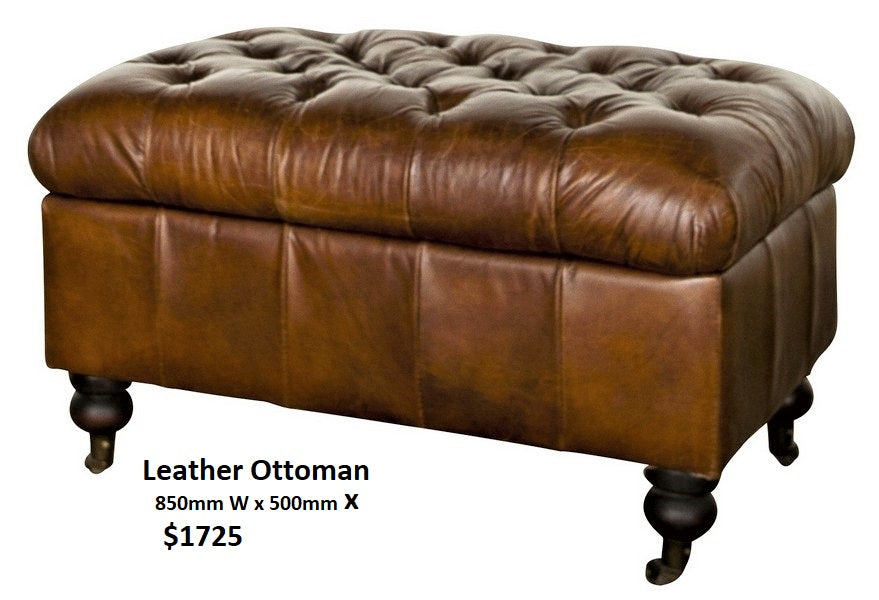 Ottoman in Leather