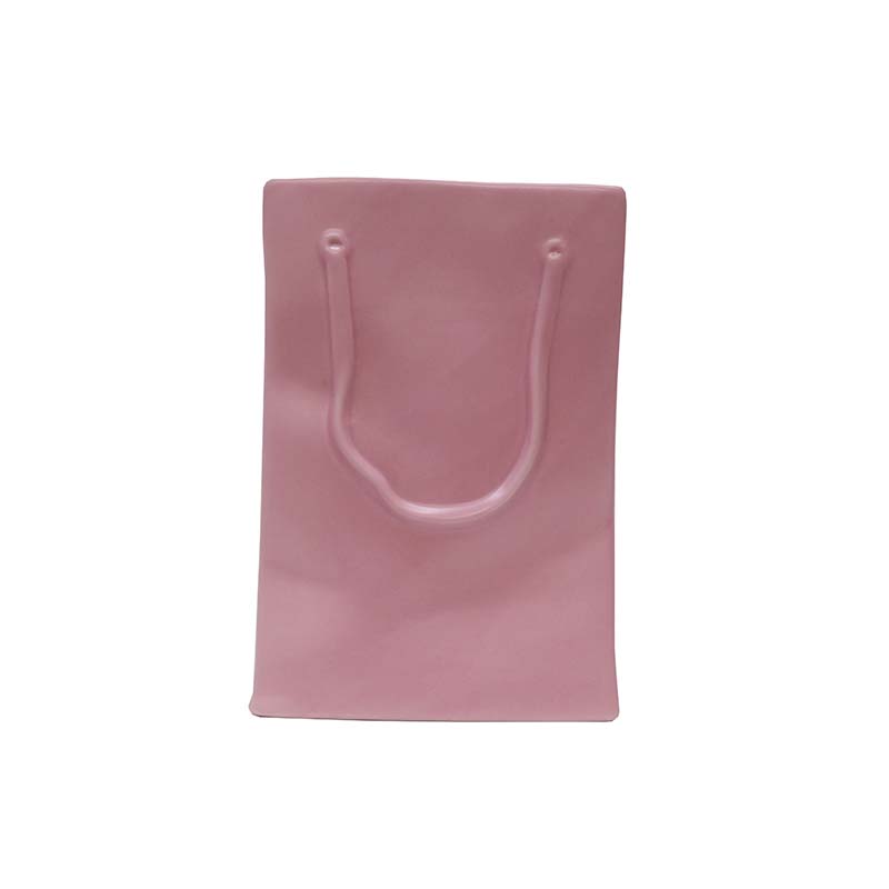 Paper Bag Vase - Pink Squat
