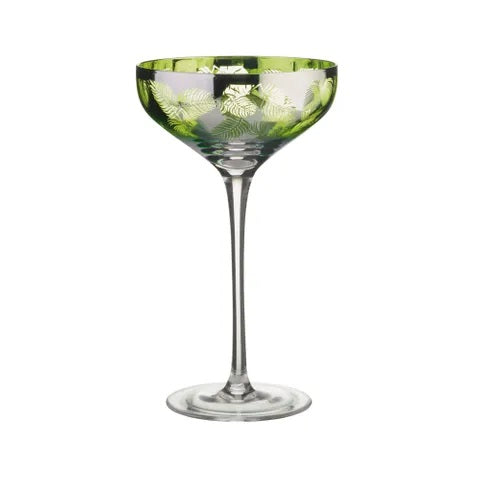 Tropical Leaves Champagne Saucer
