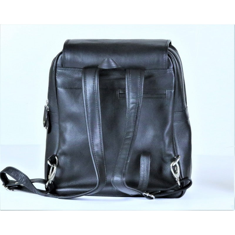 Black Leather Travel Back Pack