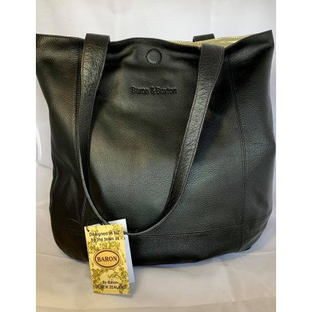 Black Leather Shopping bag