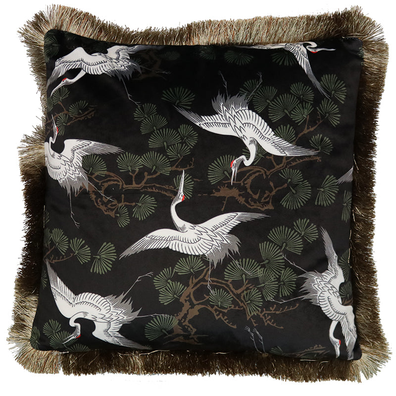 Velvet Swan Cushion